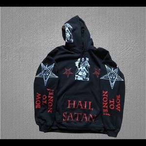 Baphomet hoodie EXTRA LARGE size hail Satan